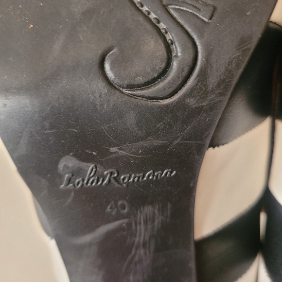 Lola Ramona Black and White Striped Heels, VGUC, Size 40 - Picture 12 of 12